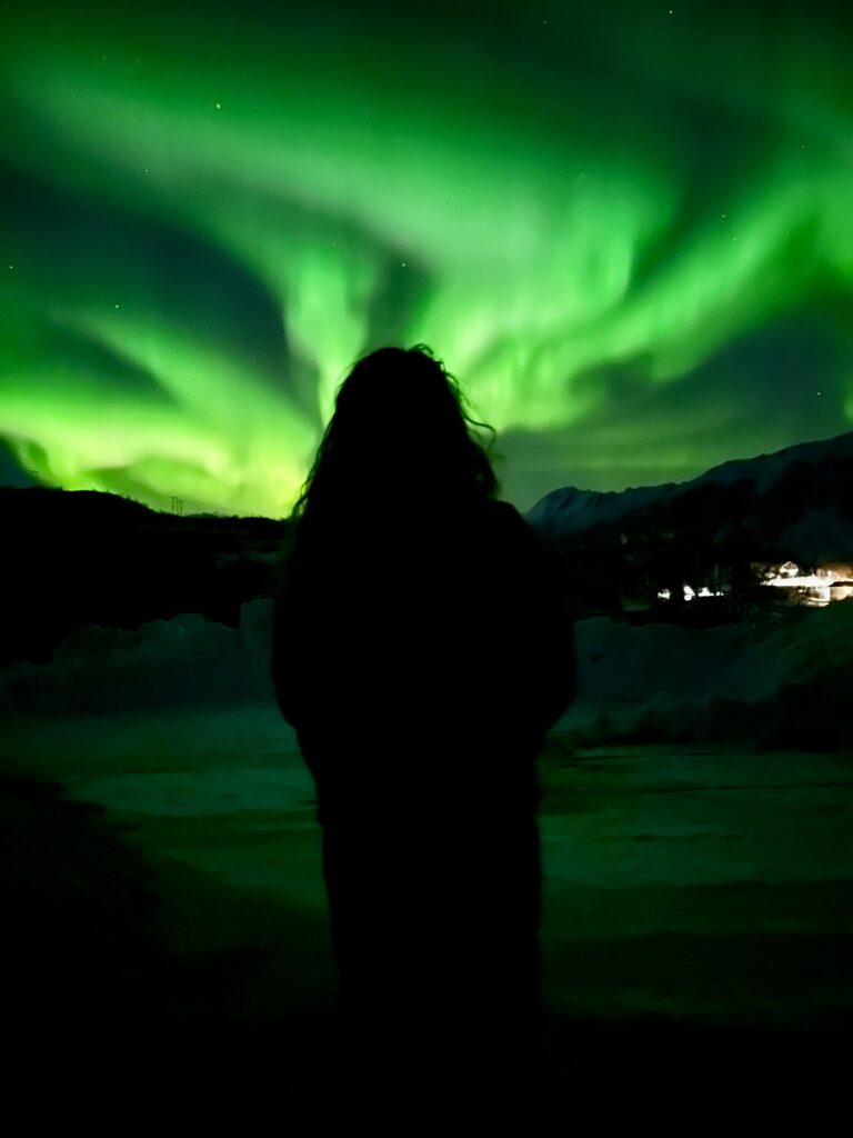 Amazing Northern Lights experience with purpose paddling in Lofoten