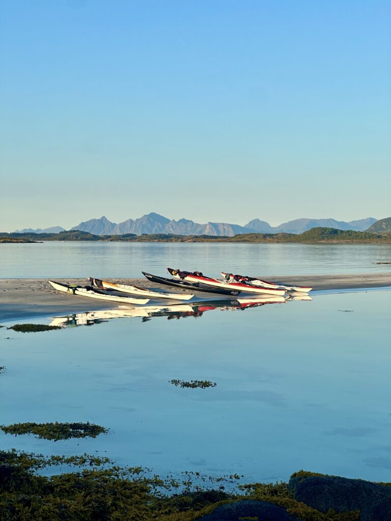 Midnight sun kayaking magic in Lofoten